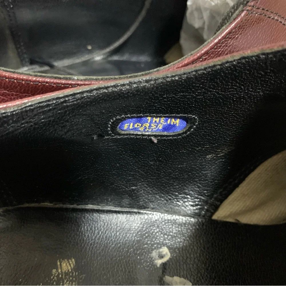 Florsheim Men Cap Toe Oxford Shoes Size‎ 9D Burgundy Red Lace Up Style 33357. - Picture 4 of 7